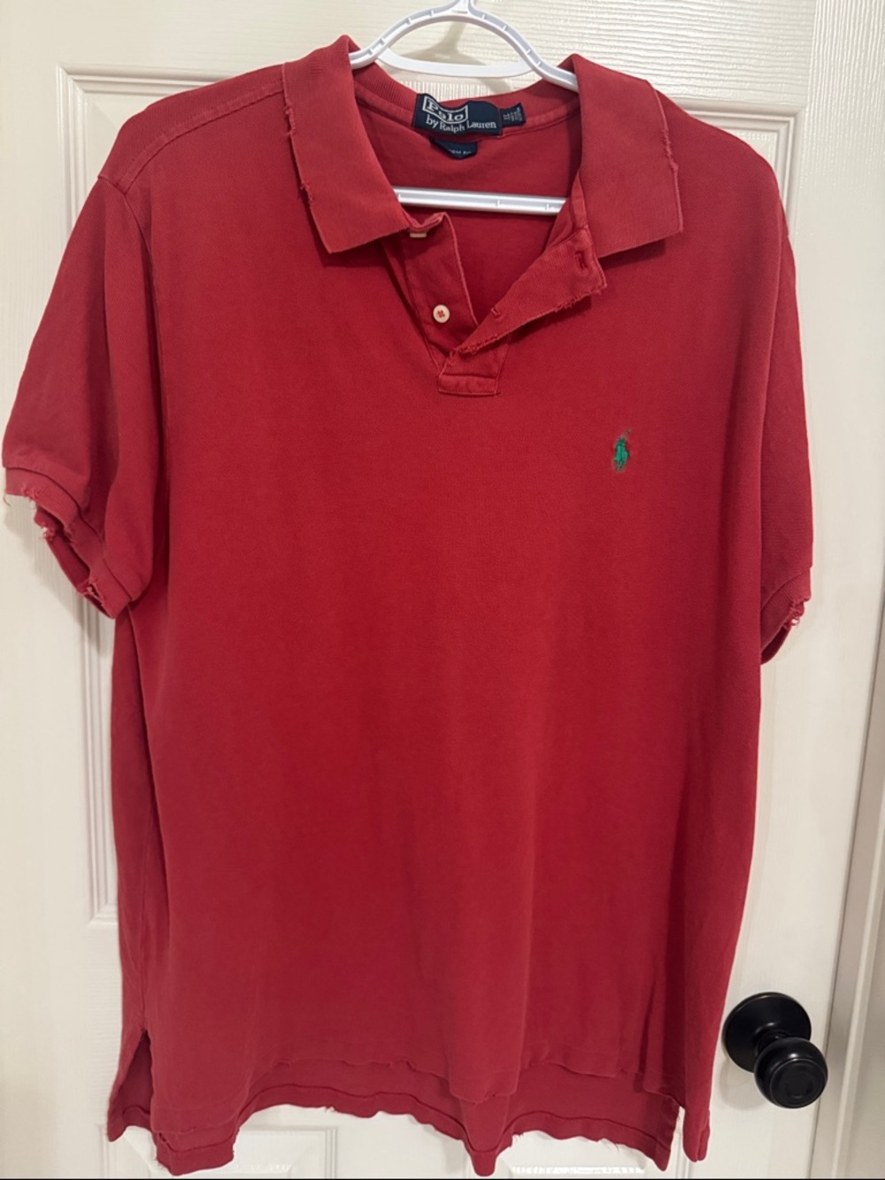 Polo by Ralph Lauren Vintage Red Short-Sleeve Polo with Green Pony